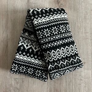JCrew Fairisle Scarf Black/White